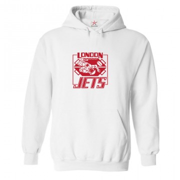 London Jets Hockey Club Classic Unisex Kids and Adults Pullover Hoodie for Sci-Fi Sitcom Show Fans